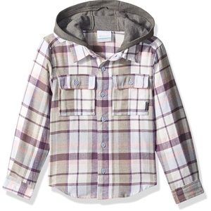 NWT Columbia Youth Boulder Ridge Flannel Hoodie